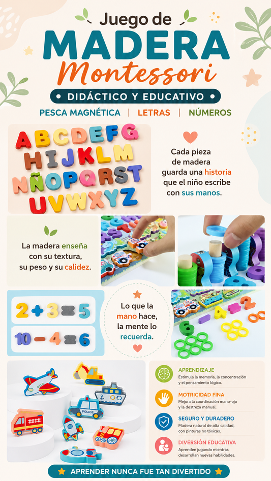 Juguete Madera 7 En 1 Montessori