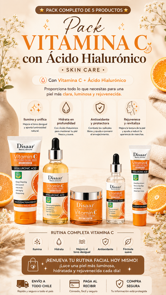 Set Facial Vitamina C Disaar 5 Piezas