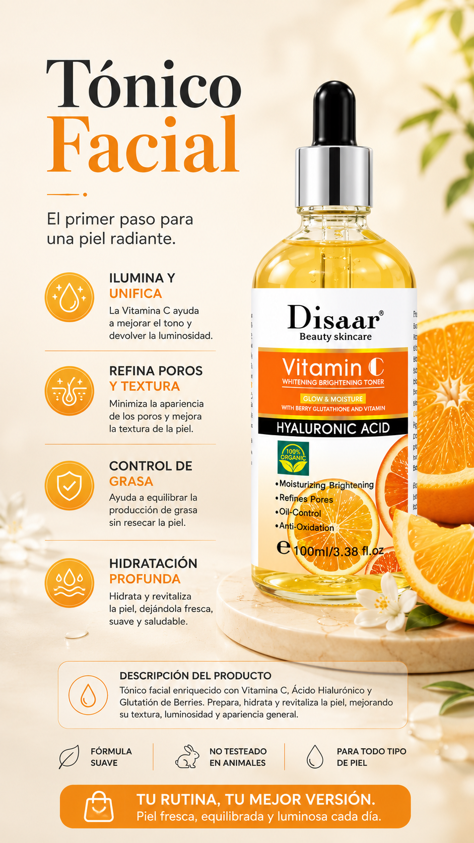 Set Facial Vitamina C Disaar 5 Piezas