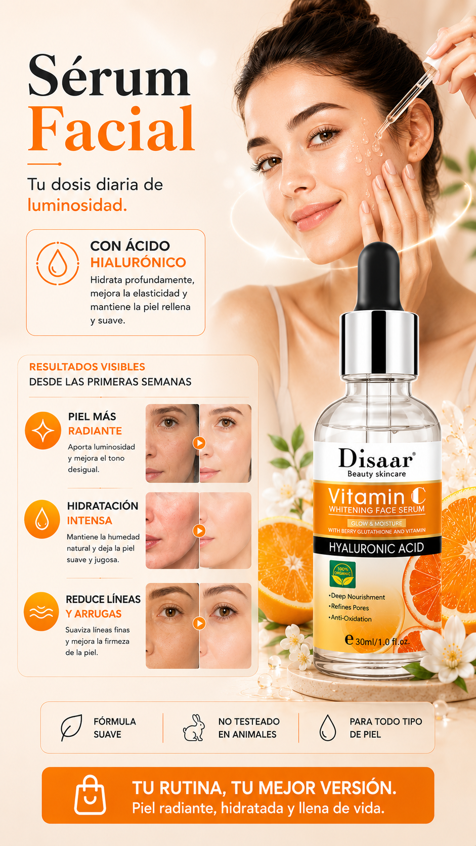 Set Facial Vitamina C Disaar 5 Piezas