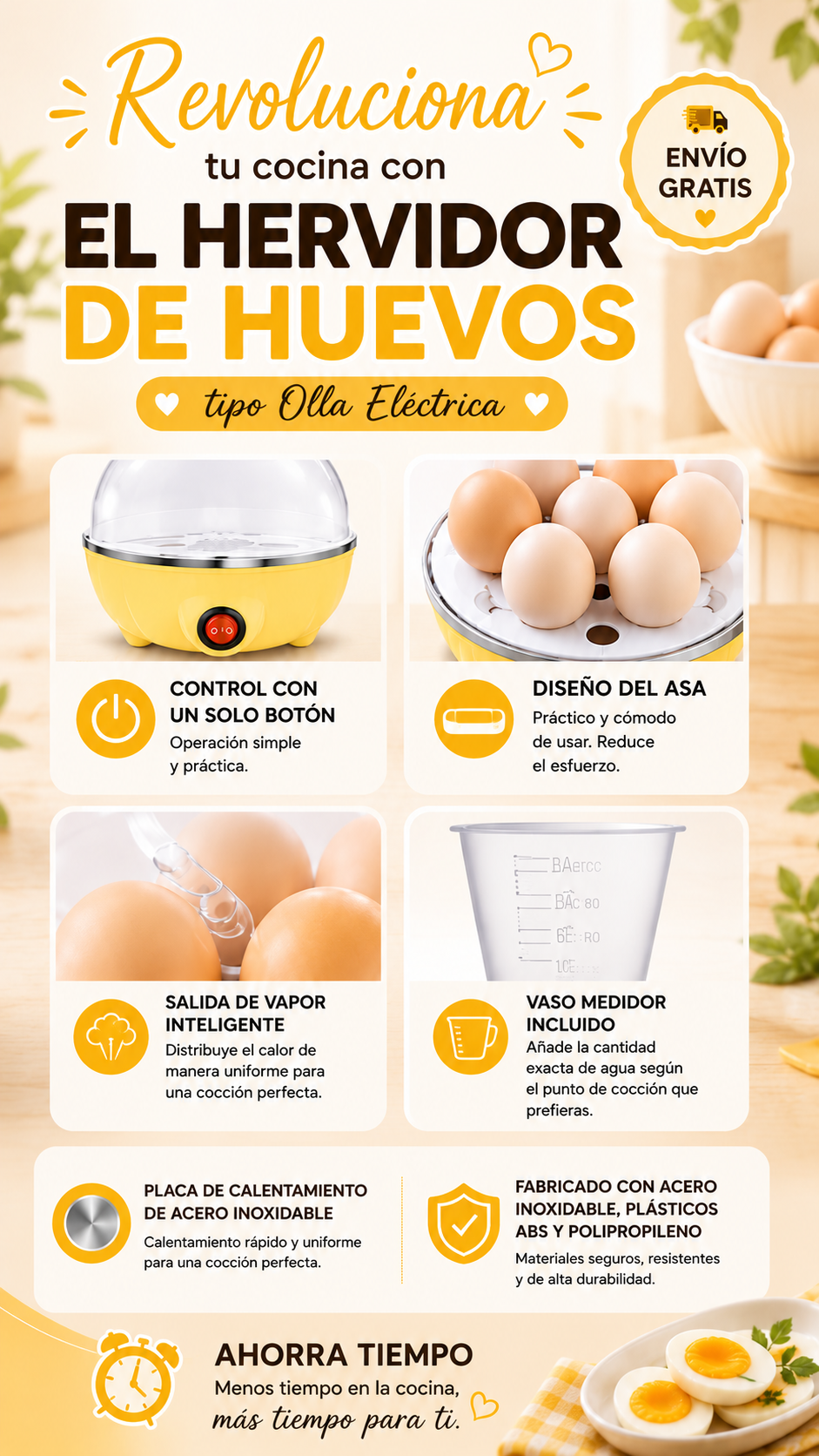 HERVIDOR DE HUEVOS ELÉCTRICO