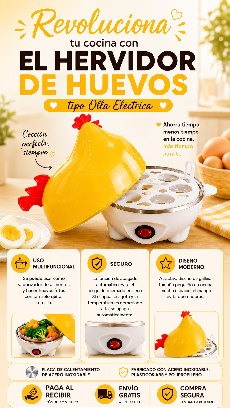 HERVIDOR DE HUEVOS ELÉCTRICO