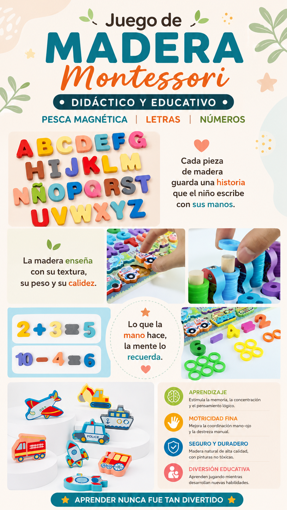Juguete Madera 7 En 1 Montessori