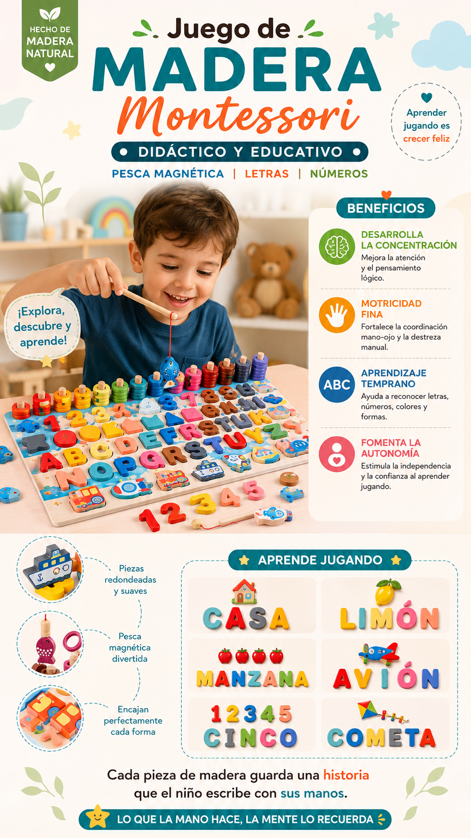 Juguete Madera 7 En 1 Montessori
