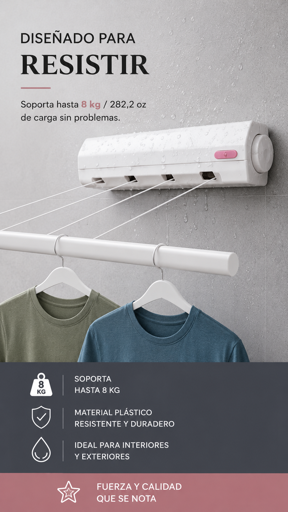 Tendedero Retractil Extensible Inter Ex