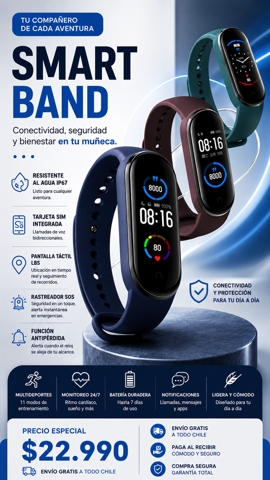 Reloj inteligente en forma de banda