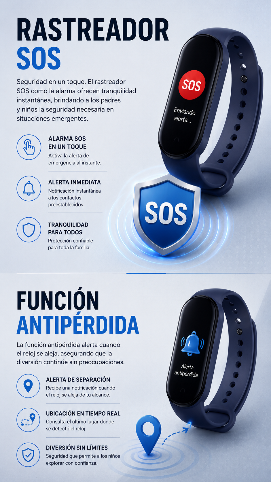 Reloj inteligente en forma de banda