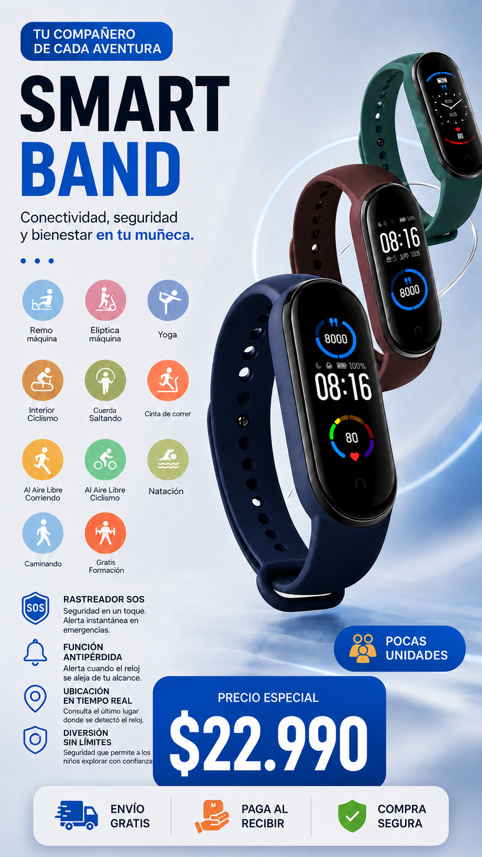 Reloj inteligente en forma de banda